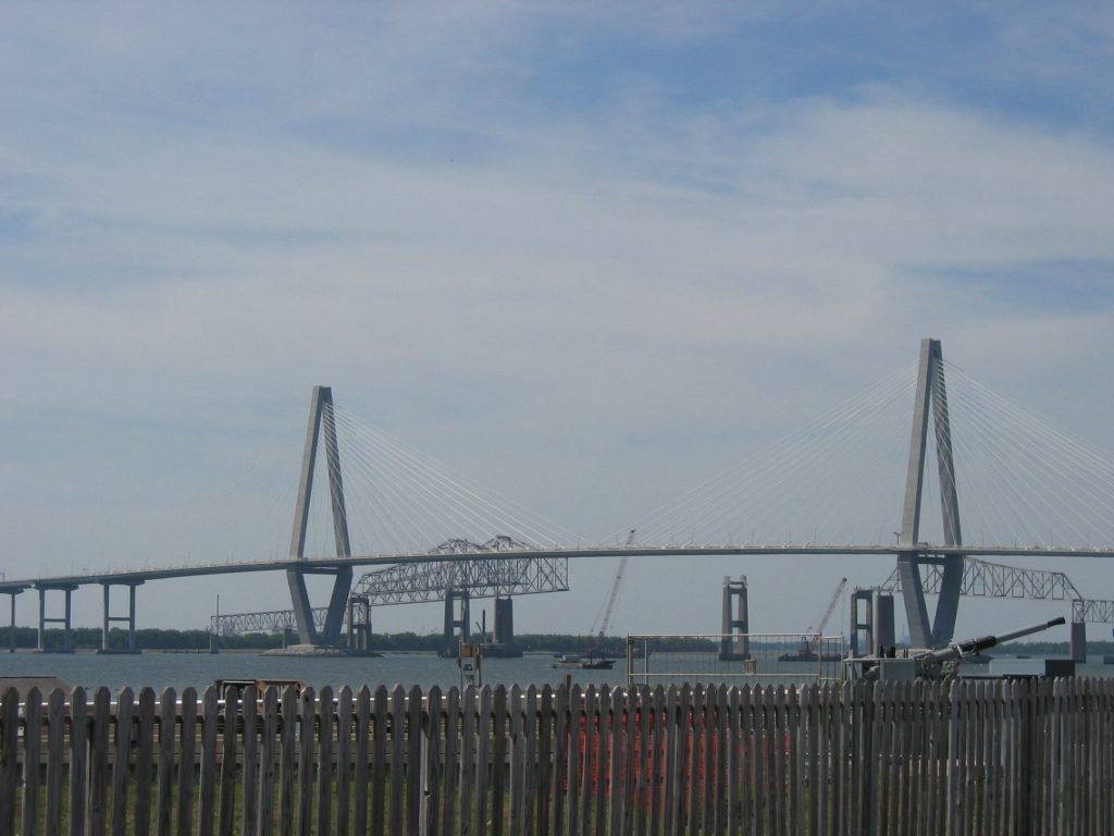 From the Mt Pleasant shore, with portions of the Old Bridge visible